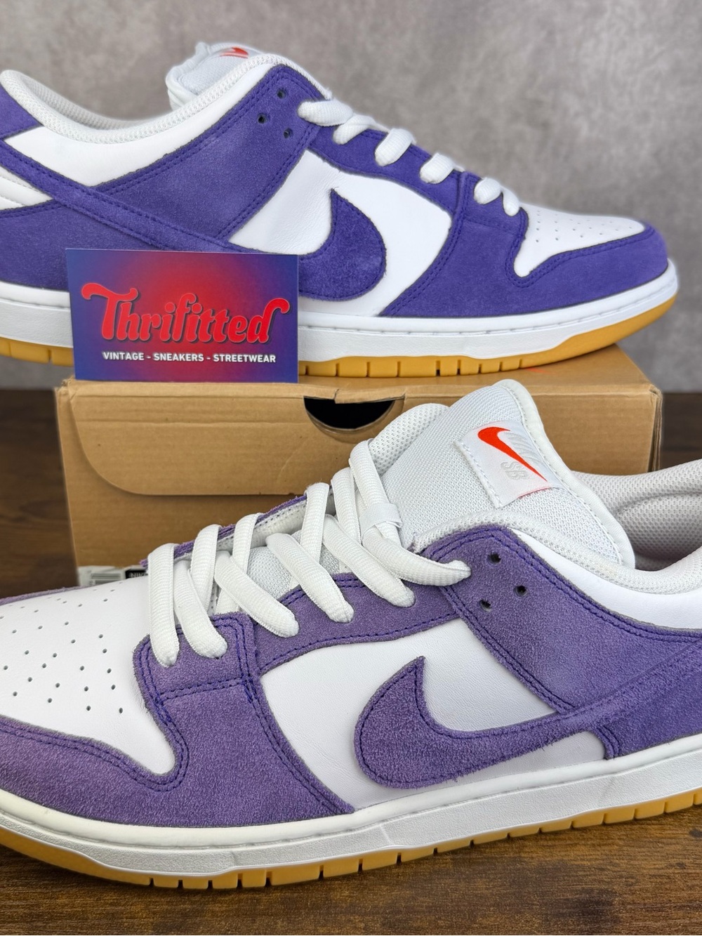 NEW Nike SB Dunk Low Pro ISO Orange Label Court Purple Size 13 DV5464-500 Shoes